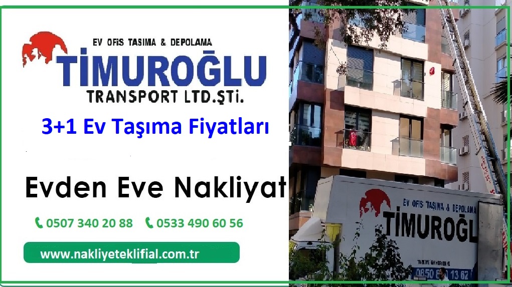 3+1 Ev Taşıma Fiyatları